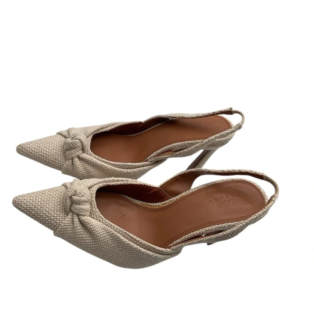 ASOS Elegant Cream Slingback Women's Shoes size 7‎